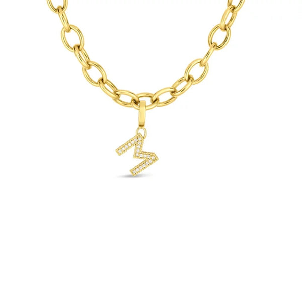 Oval Link Charm Necklace - 1